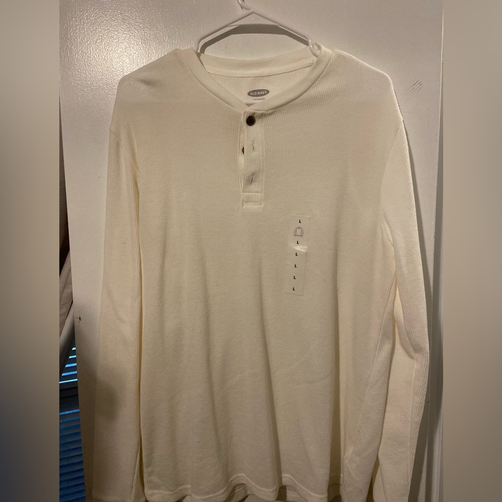 New Old Navy white long sleeve shirt L